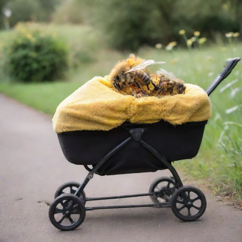 aitrending bees on a pram with a newborn baby in it good looking fantastic 1