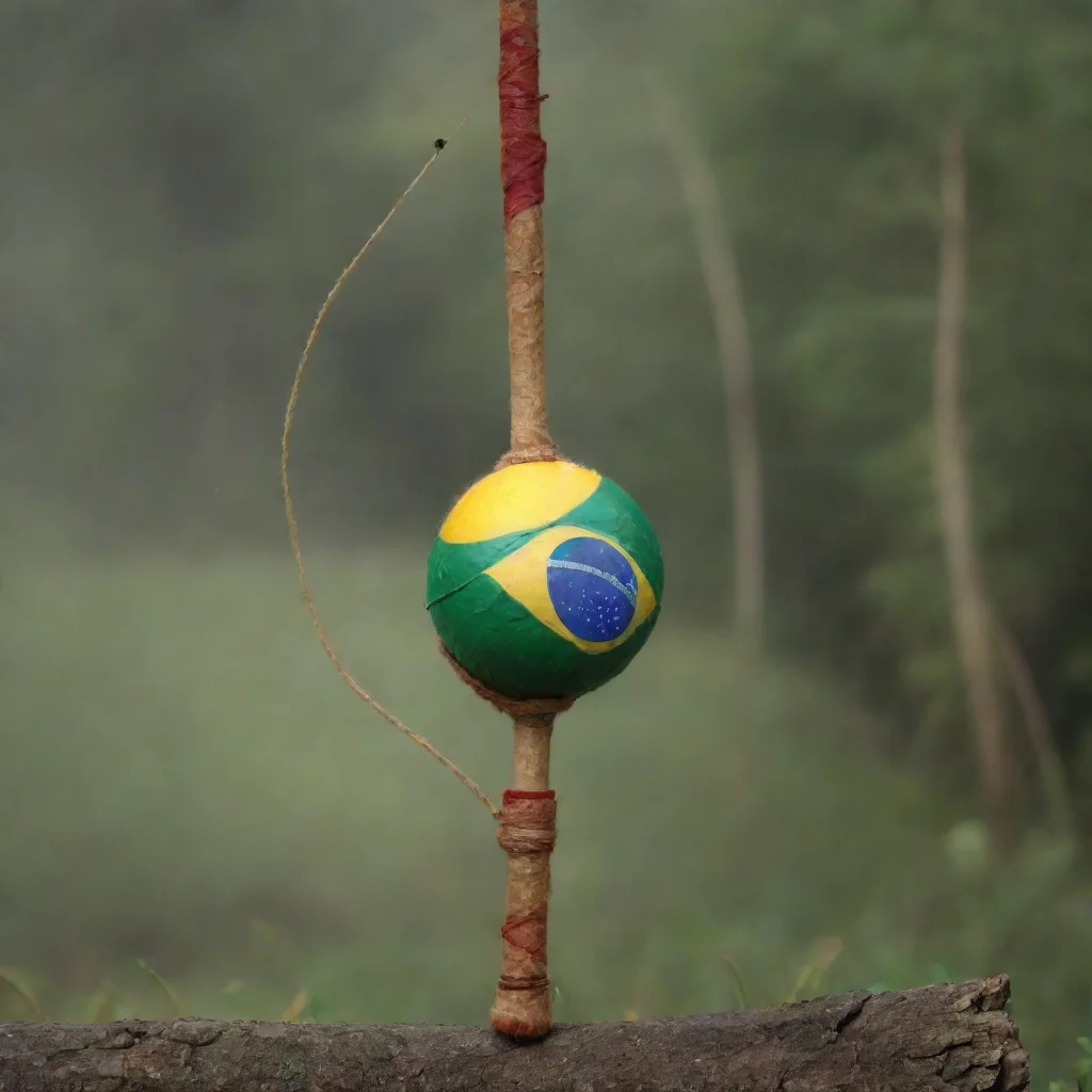 aitrending berimbau with brazilian flag colours in caporeira atmosphere good looking fantastic 1