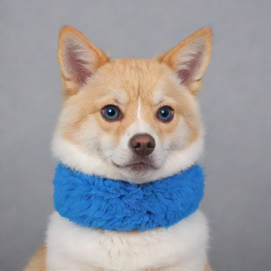 aitrending blue furred pet play collar good looking fantastic 1