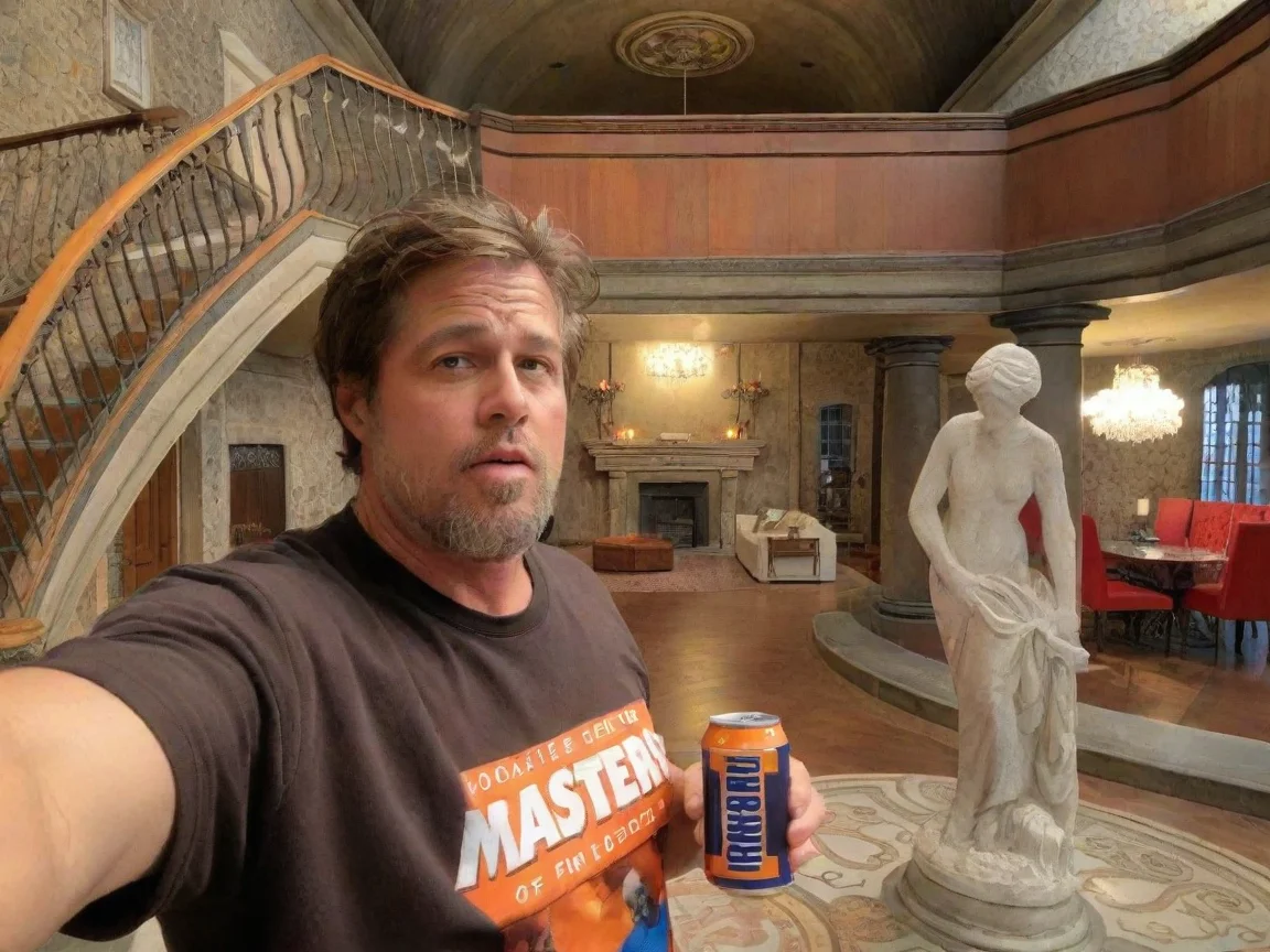 aitrending brad pitt drinking irn bru in a cathedral good looking fantastic 1