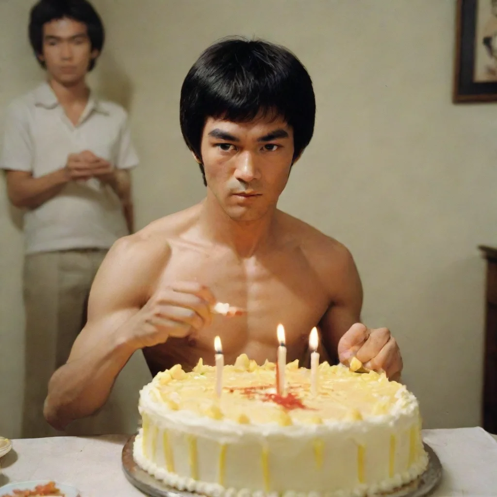 aitrending bruce lee blowing up birthday candles good looking fantastic 1