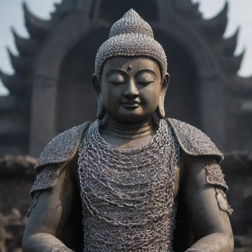 aitrending budha wearing chainmail coif in hellscape good looking fantastic 1