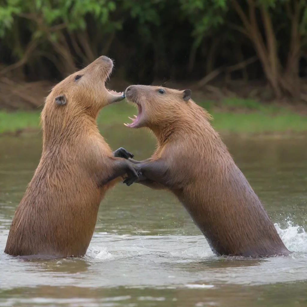 trending capybara fighting with shark good looking fantastic 1