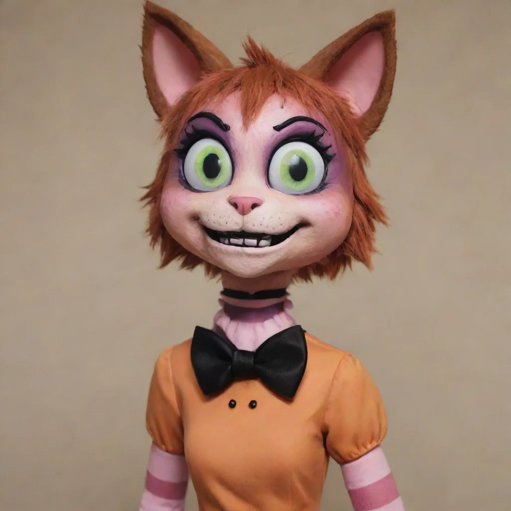 aitrending cartoony feminine anthro cat animatronic freddys horror good looking fantastic 1