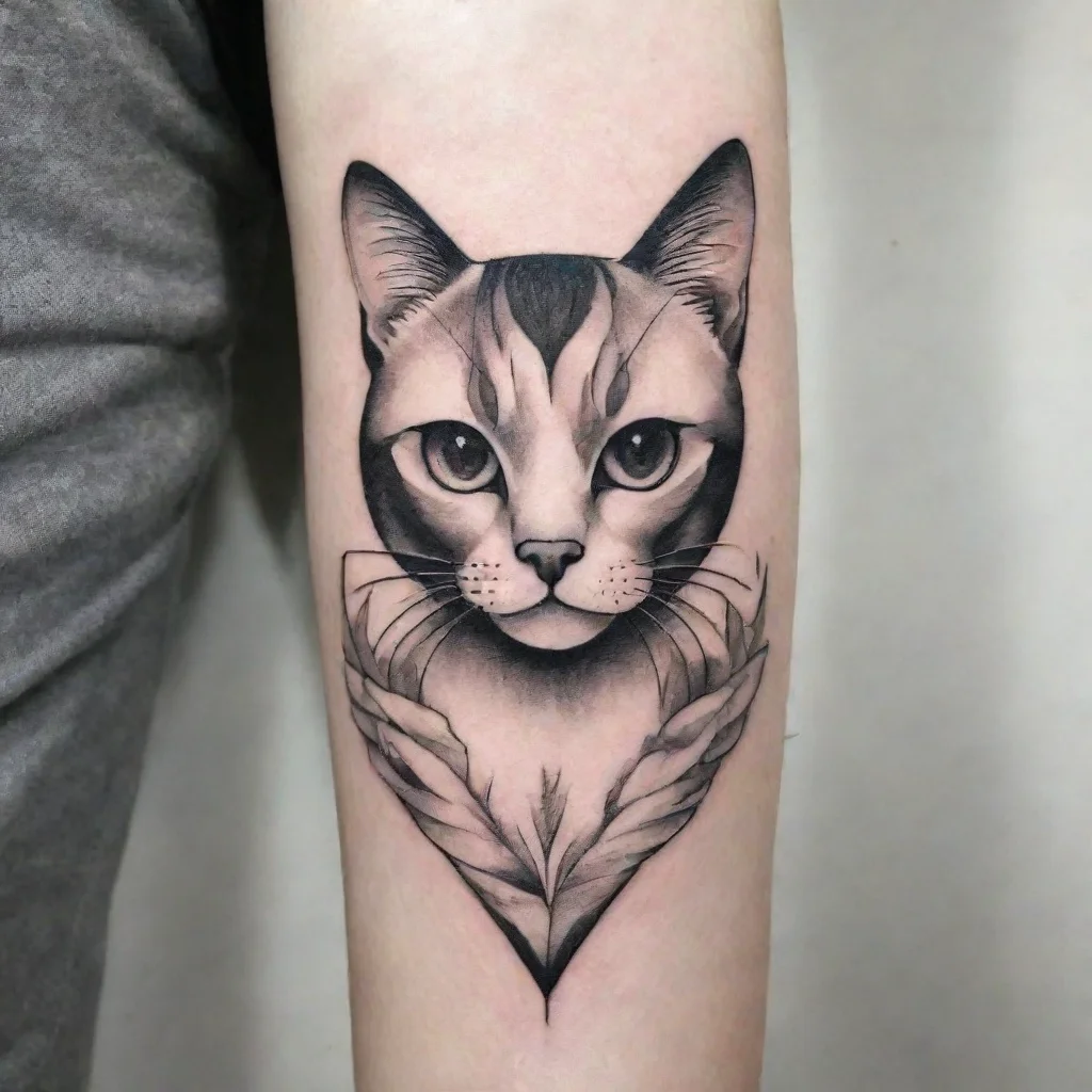 trending cat fine line black and white tattoo good looking fantastic 1