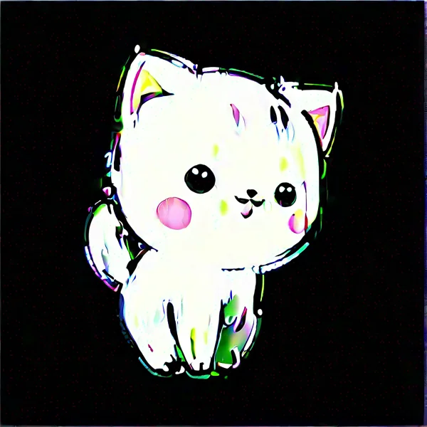aitrending chibi kitten dancing good looking fantastic 1