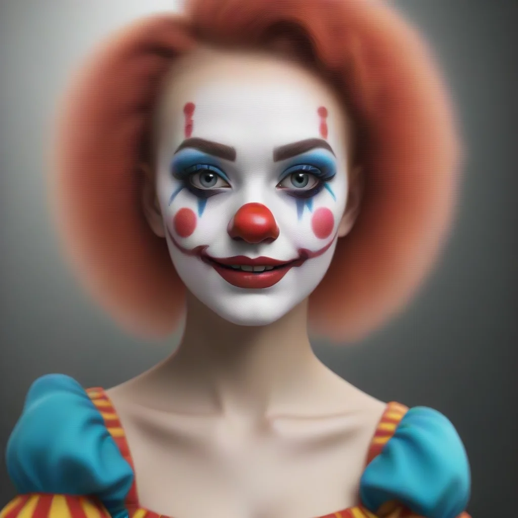 aitrending clown girl makeover good looking fantastic 1