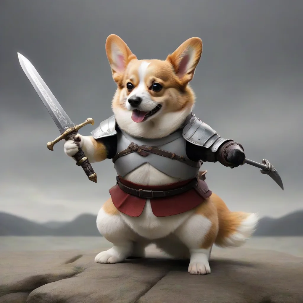 trending corgi holding swords for battle good looking fantastic 1
