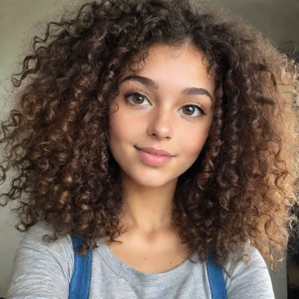 trending curly hair girl good looking fantastic 1