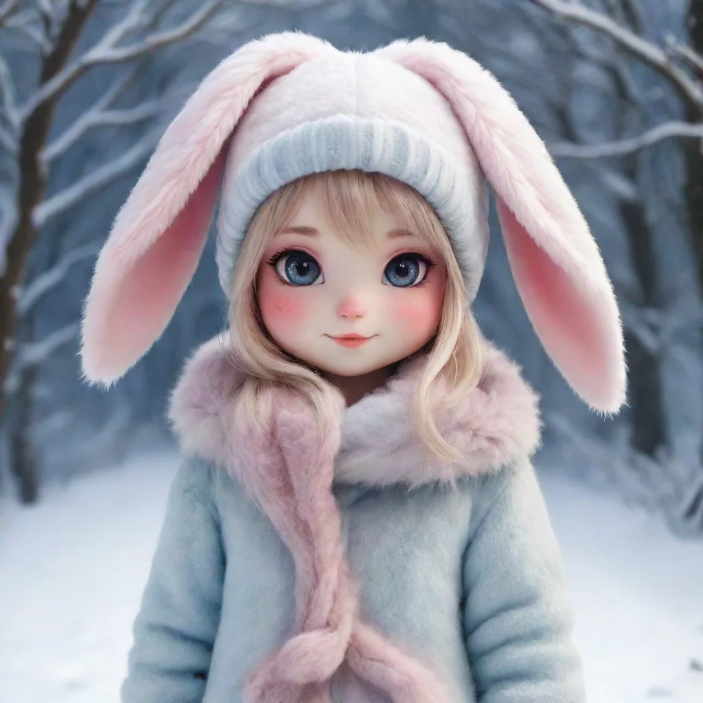 aitrending cute anthropomorphic bunny girl winter good looking fantastic 1