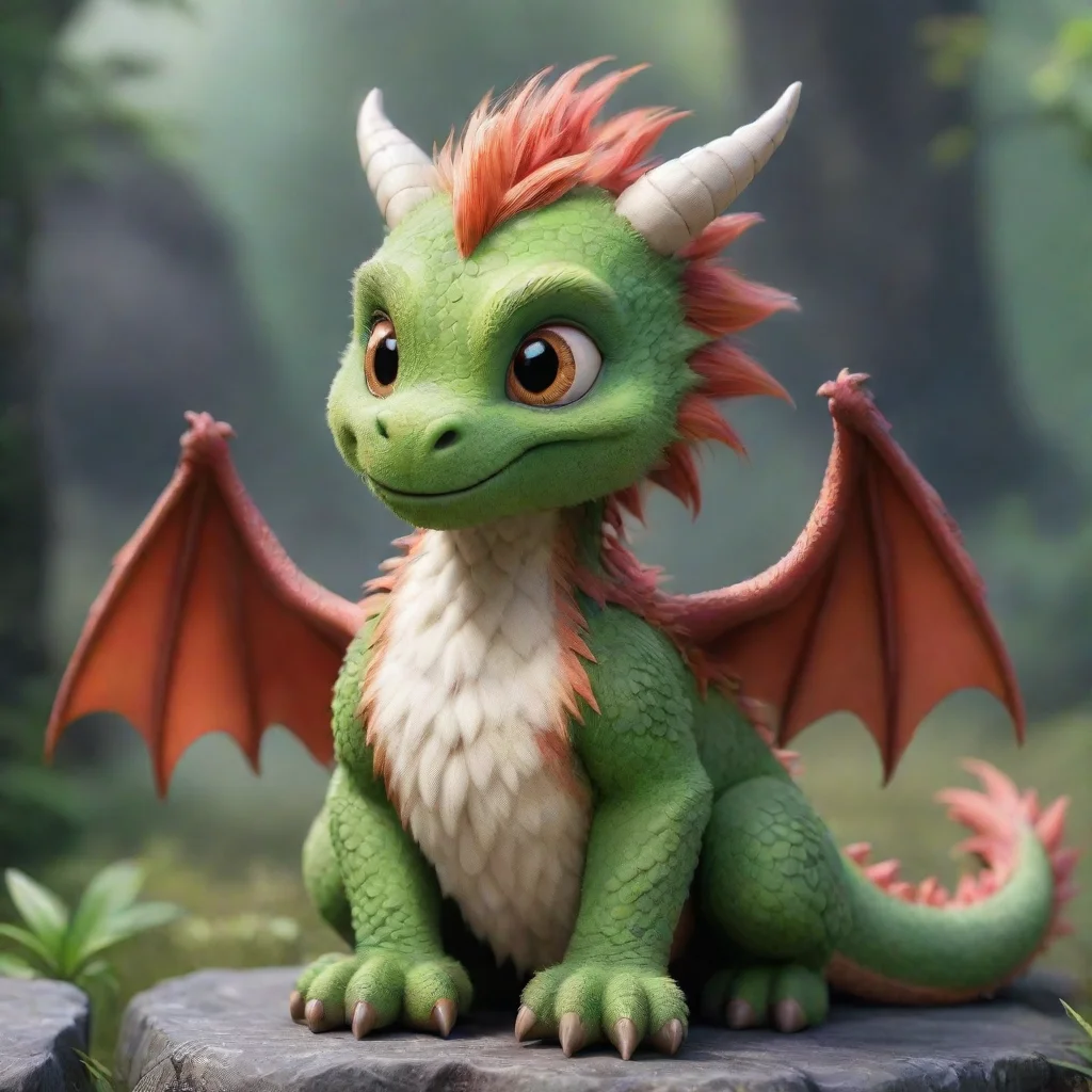 aitrending cute fluffy dragon hd detailed good looking fantastic 1