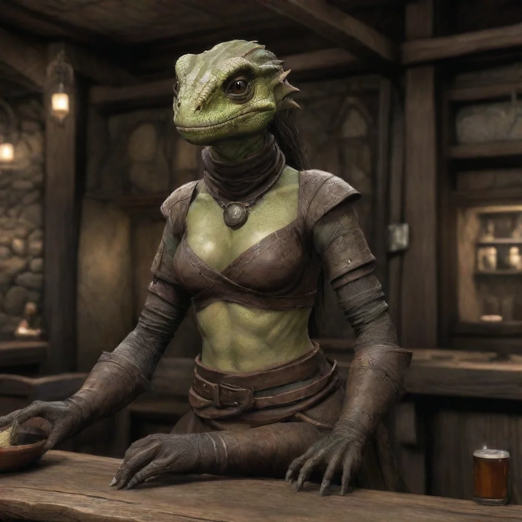 trending cute lizard woman tavern skyrim good looking fantastic 1