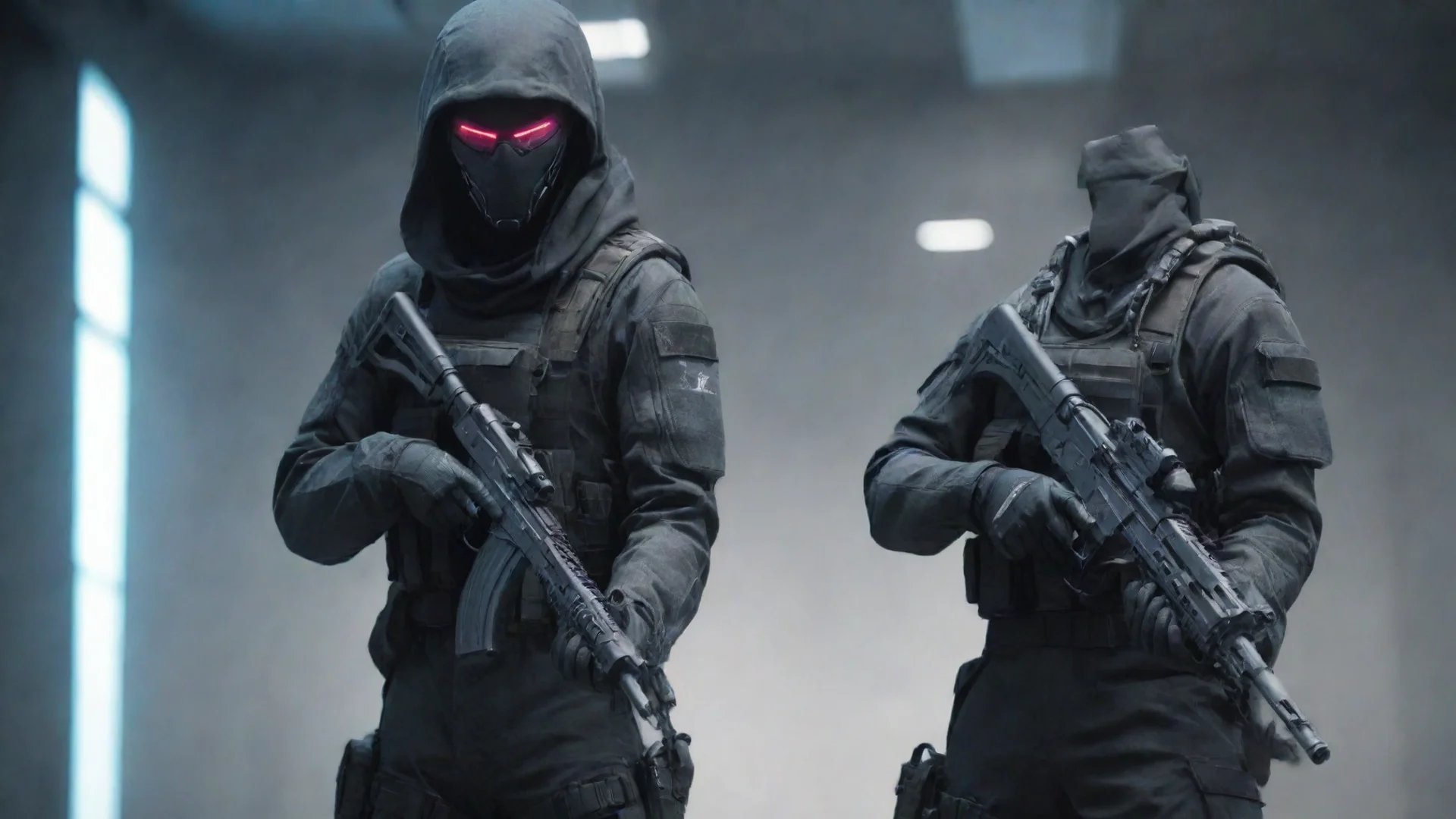 aitrending cyber soldier with ak47 good looking fantastic 1 wide