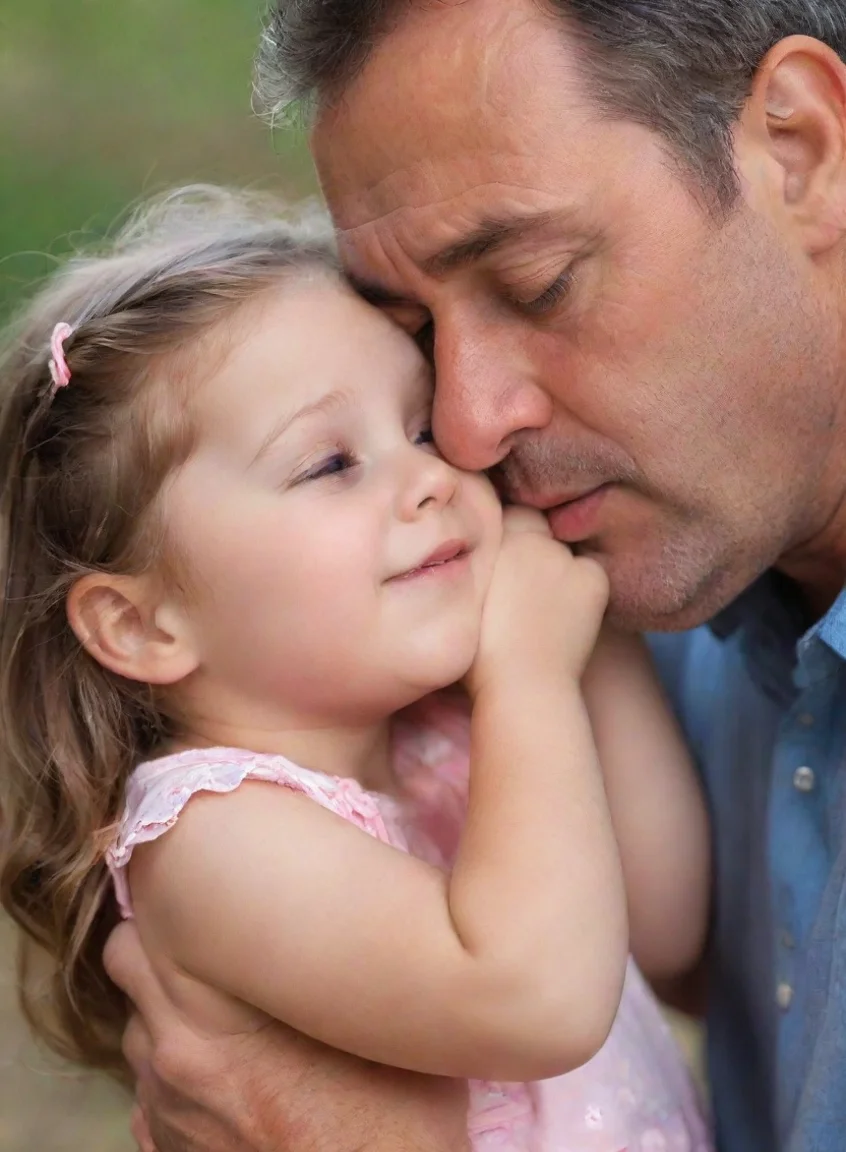 trending dad caresses daughter good looking fantastic 1 portrait43