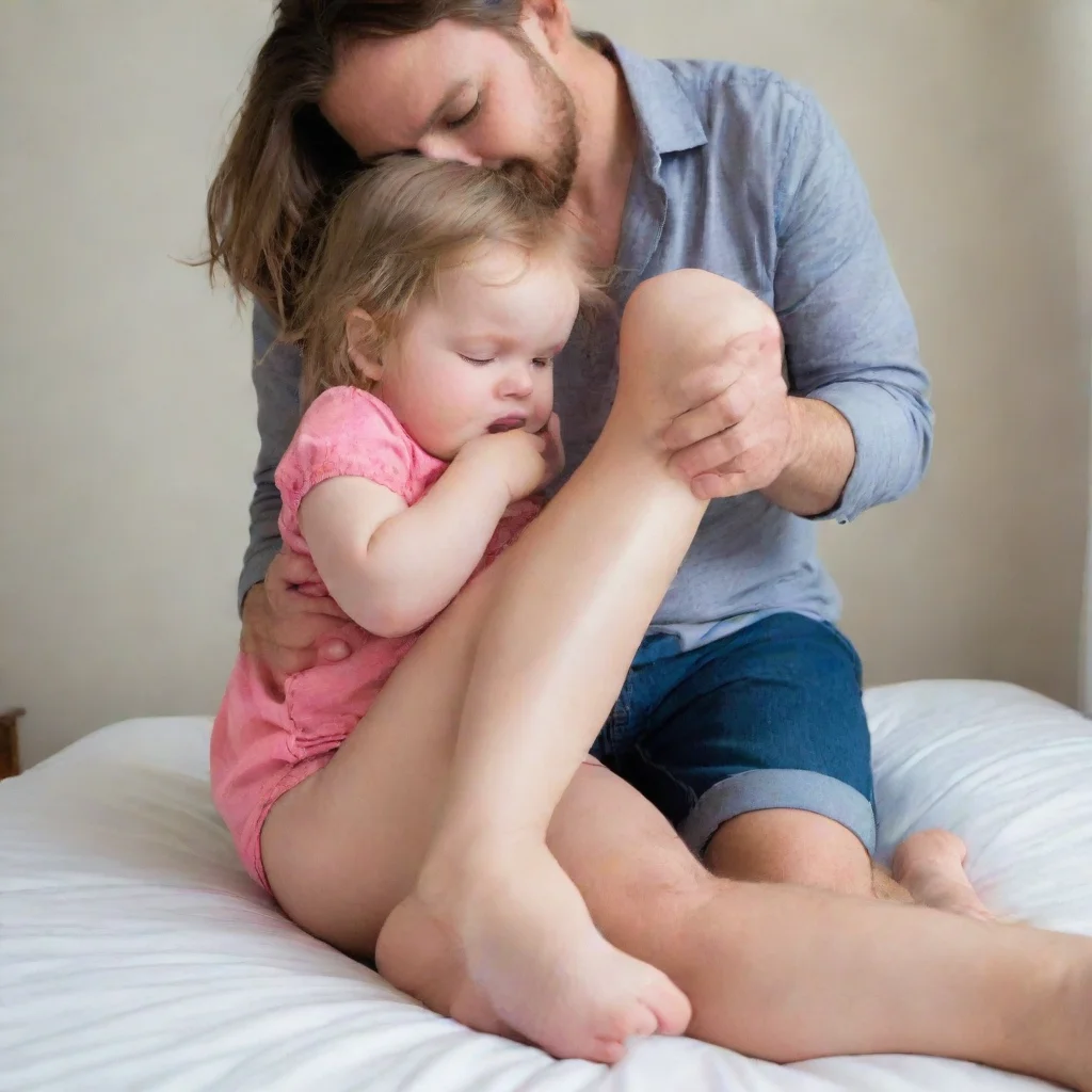 aitrending dad touches daughter. her legs are spread open. good looking fantastic 1