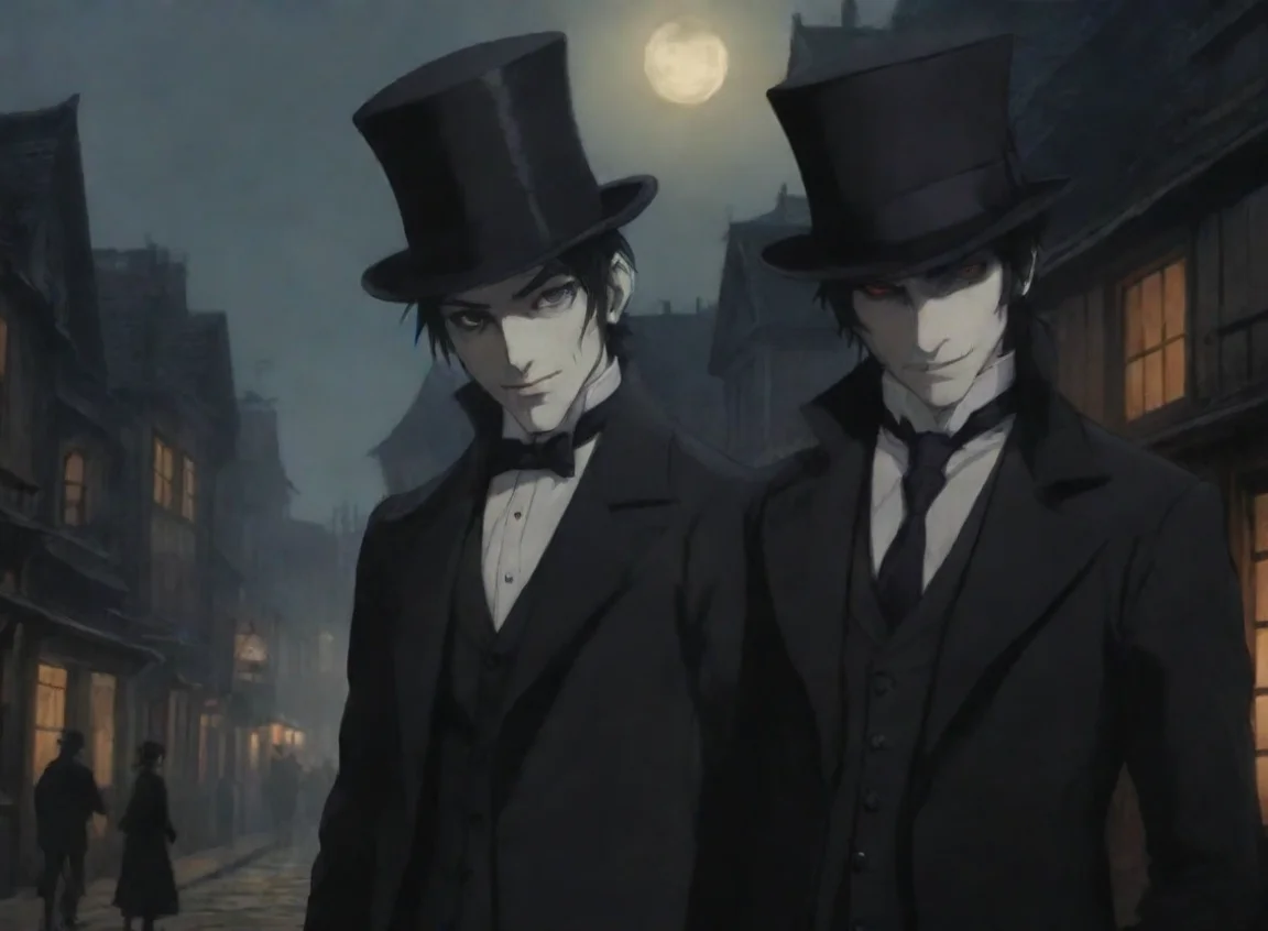 trending dark horror vampire in suit tophat town 1800s anime ghibli hd aesthetic  good looking fantastic 1 landscape43