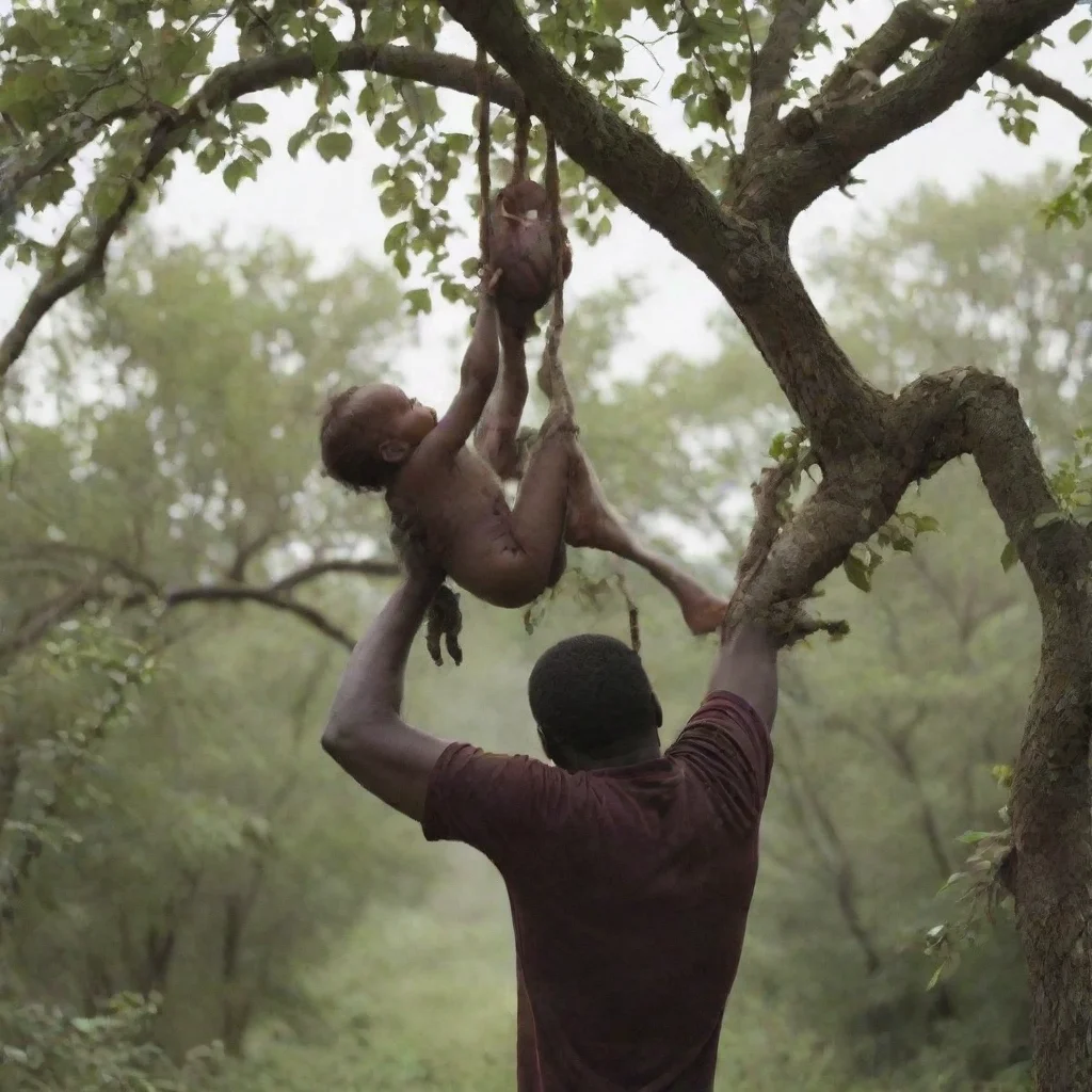 aitrending dark man hanging a nwborn baby from a tree good looking fantastic 1