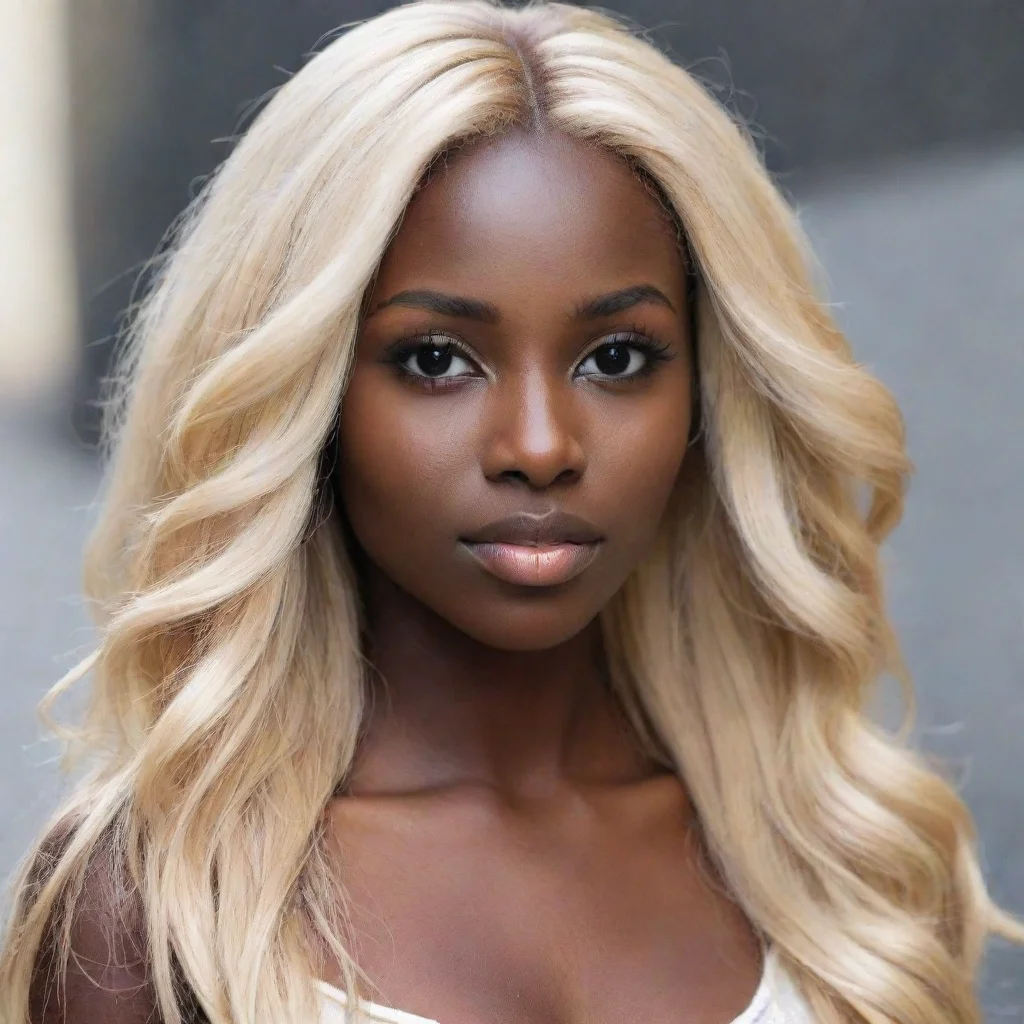 aitrending dark skin long blonde haired good looking fantastic 1