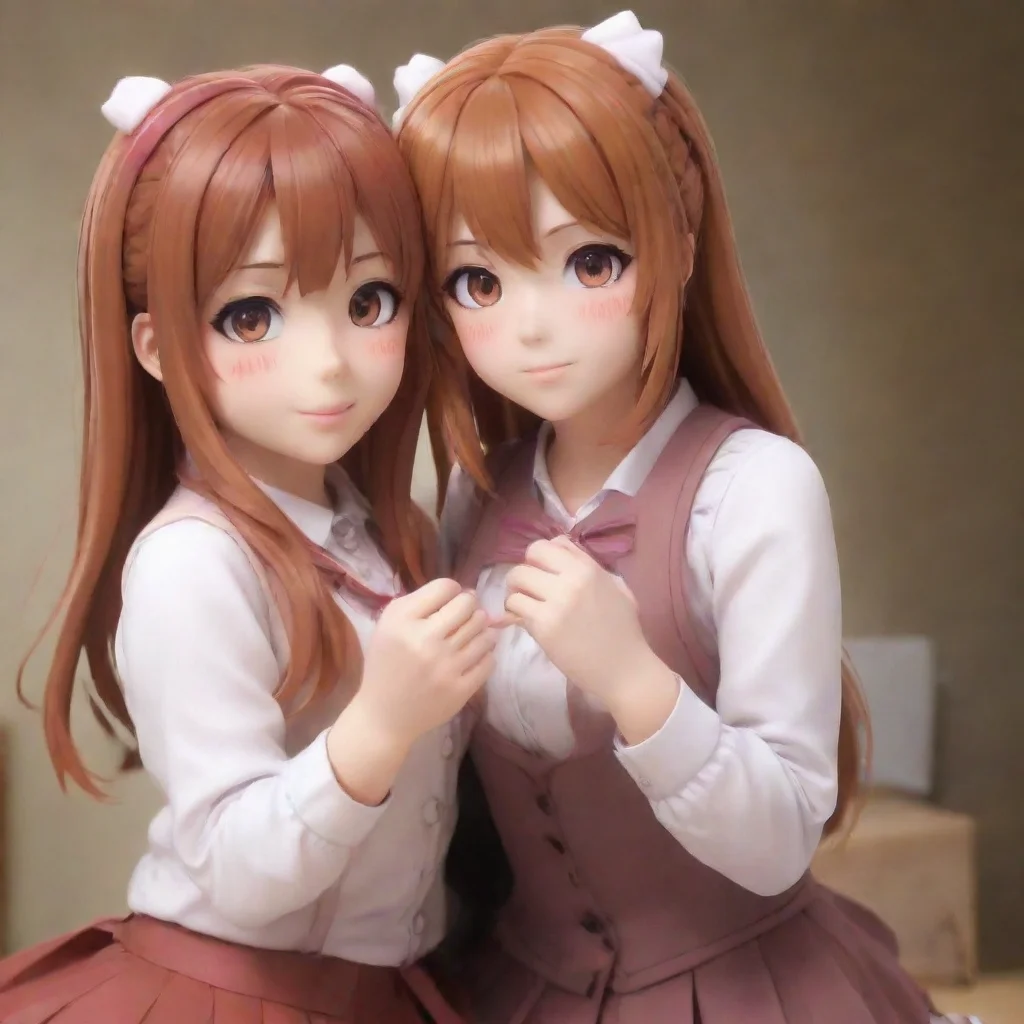 trending ddlc monika and yuri glued together good looking fantastic 1