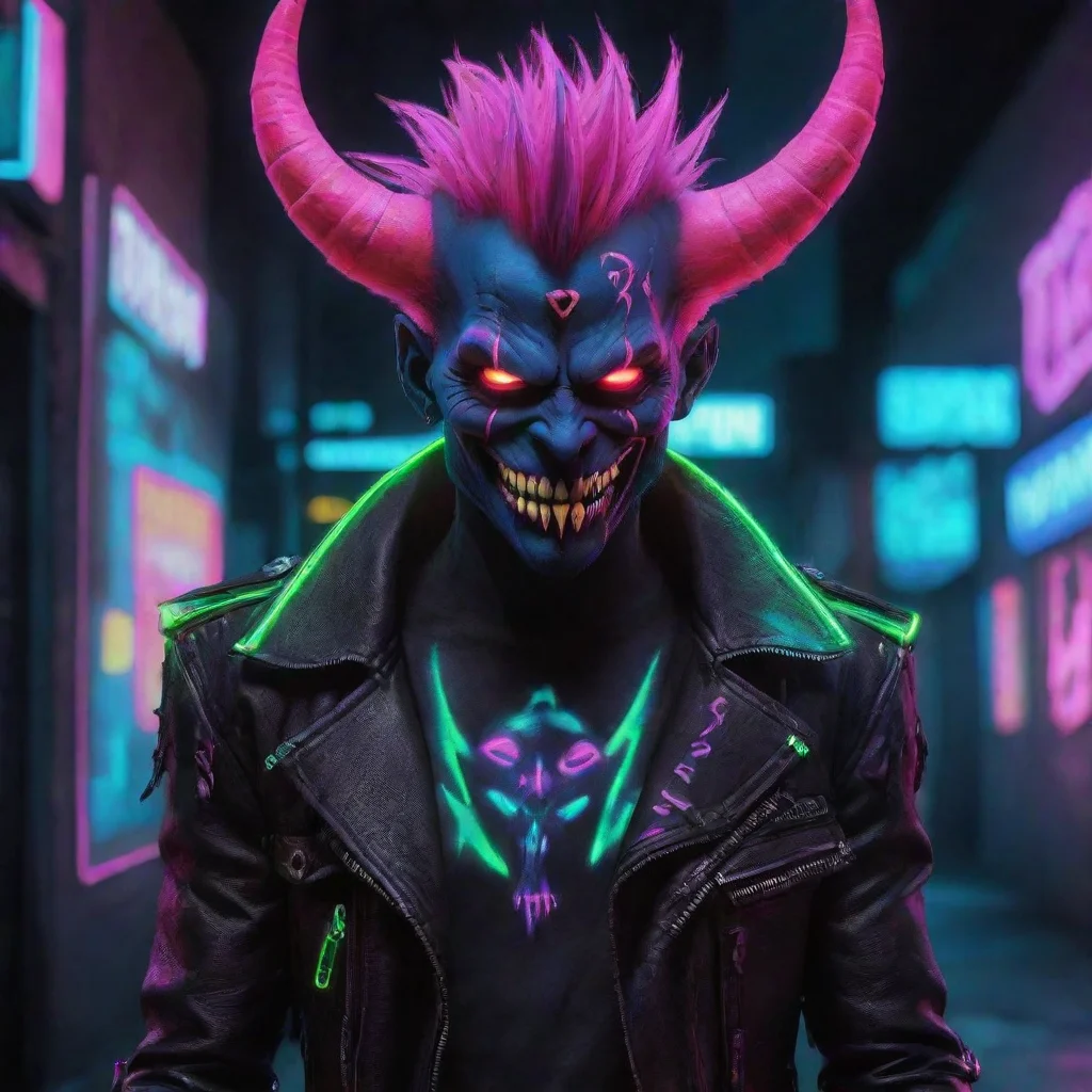 aitrending demon neon punk good looking fantastic 1