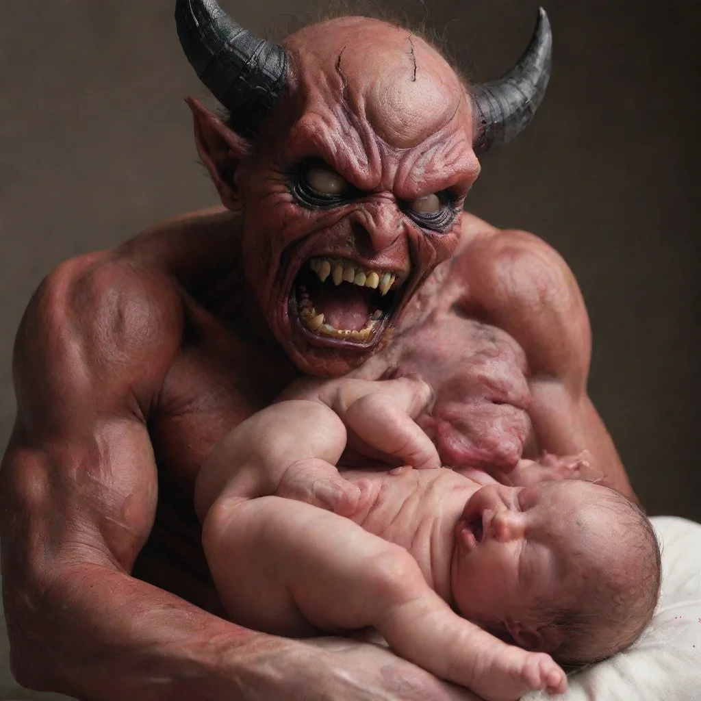 aitrending demon ripping apart a newborn baby good looking fantastic 1