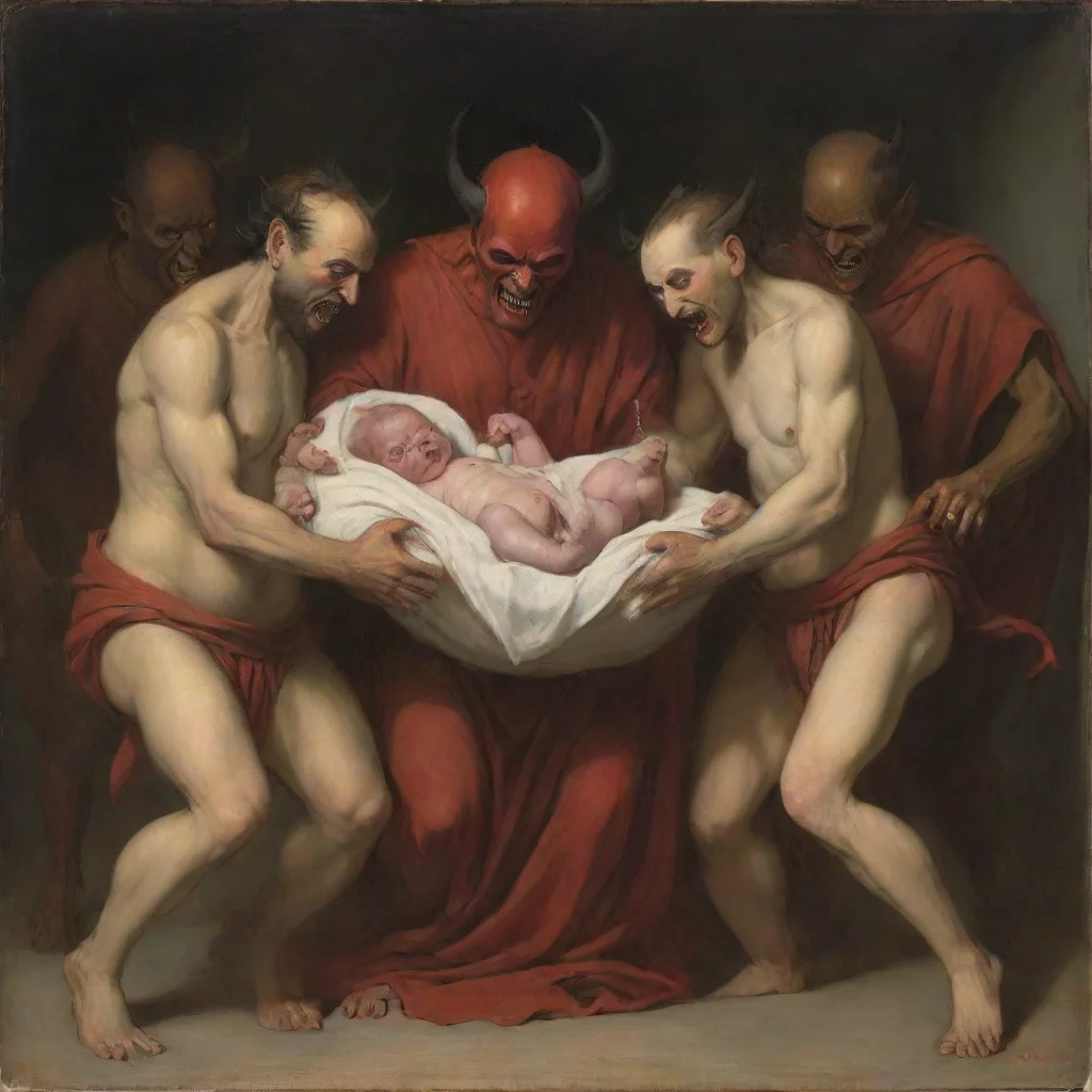 aitrending demons pulling a newborn baby apart good looking fantastic 1
