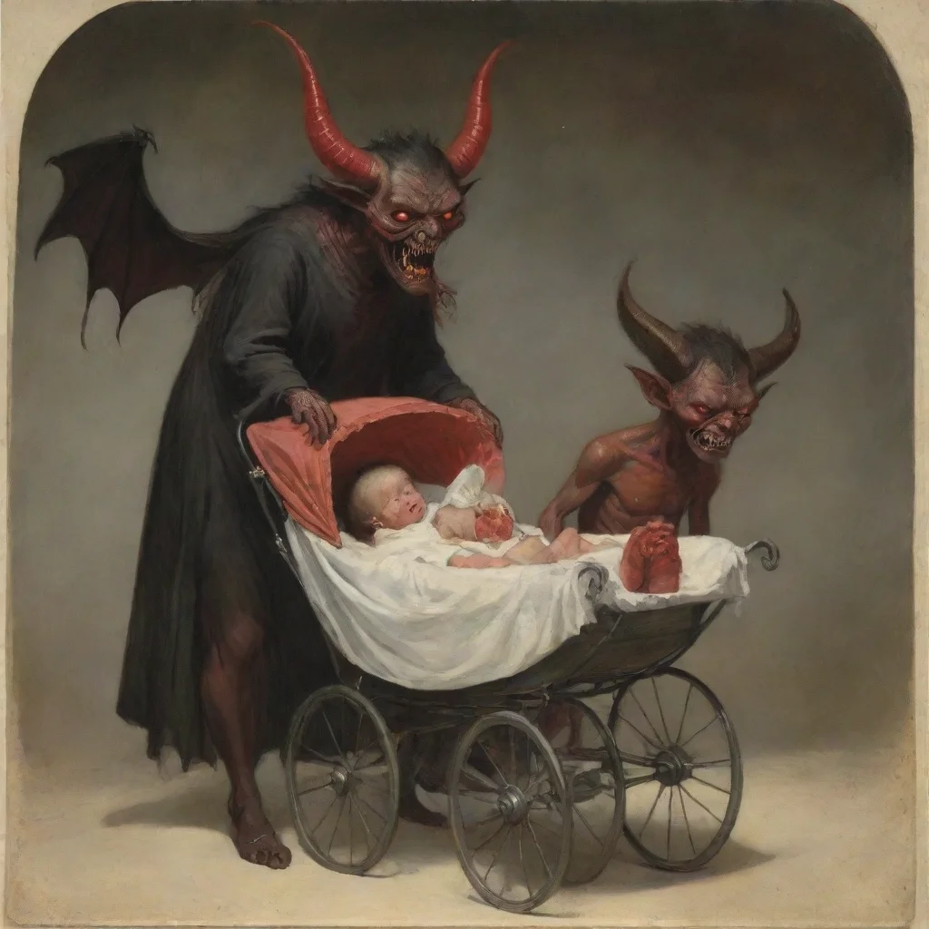 aitrending demons with a newborn baby in a pram good looking fantastic 1