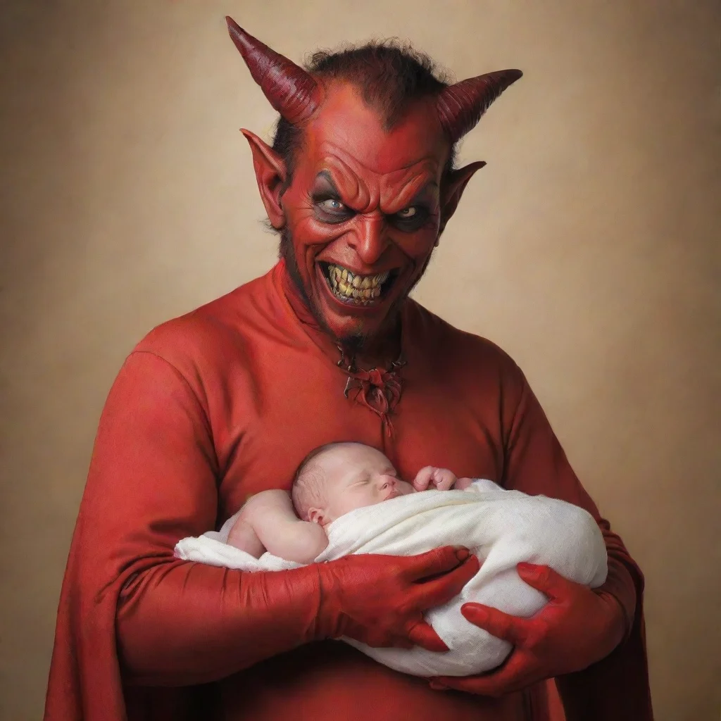 aitrending devil holding newborn baby good looking fantastic 1