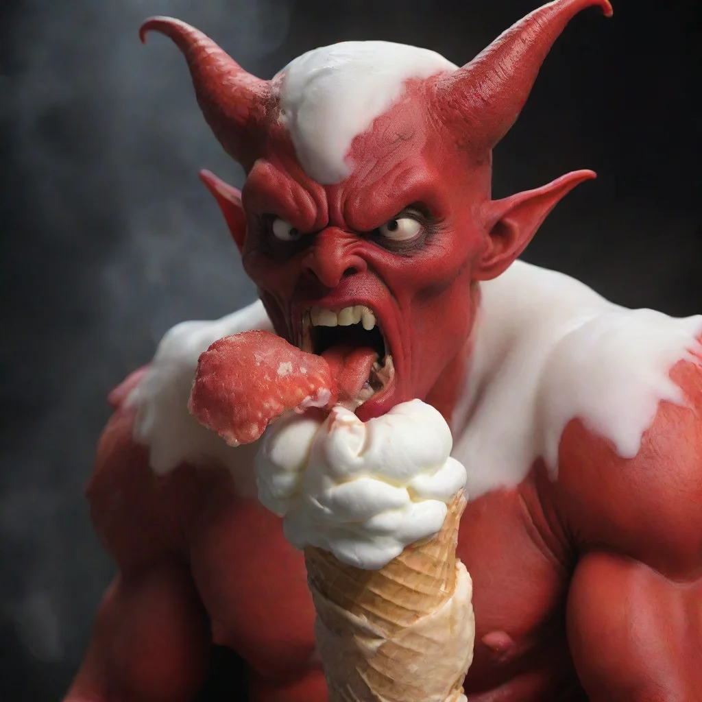 aitrending devil licking a vanilla icecream cone good looking fantastic 1