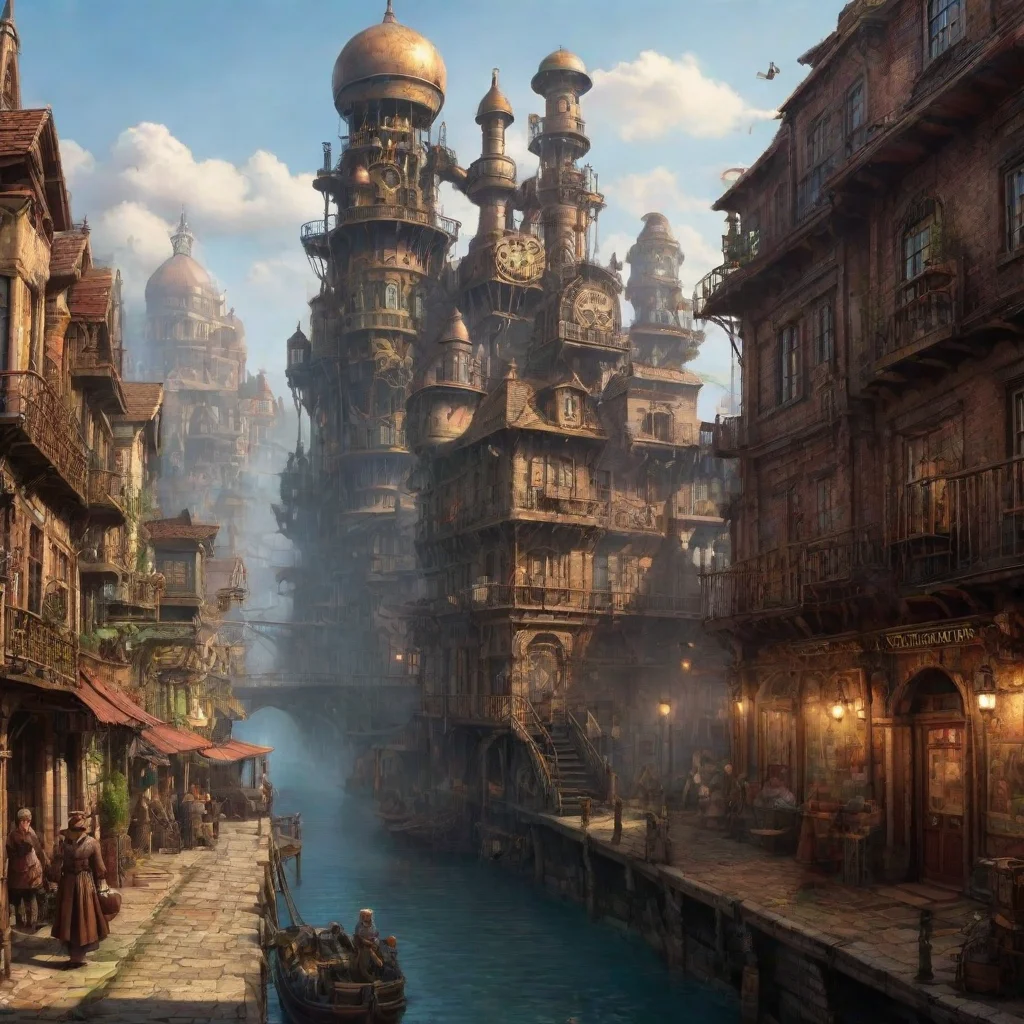 trending digital art steampunk chill town epic lovely detailed world good looking fantastic 1