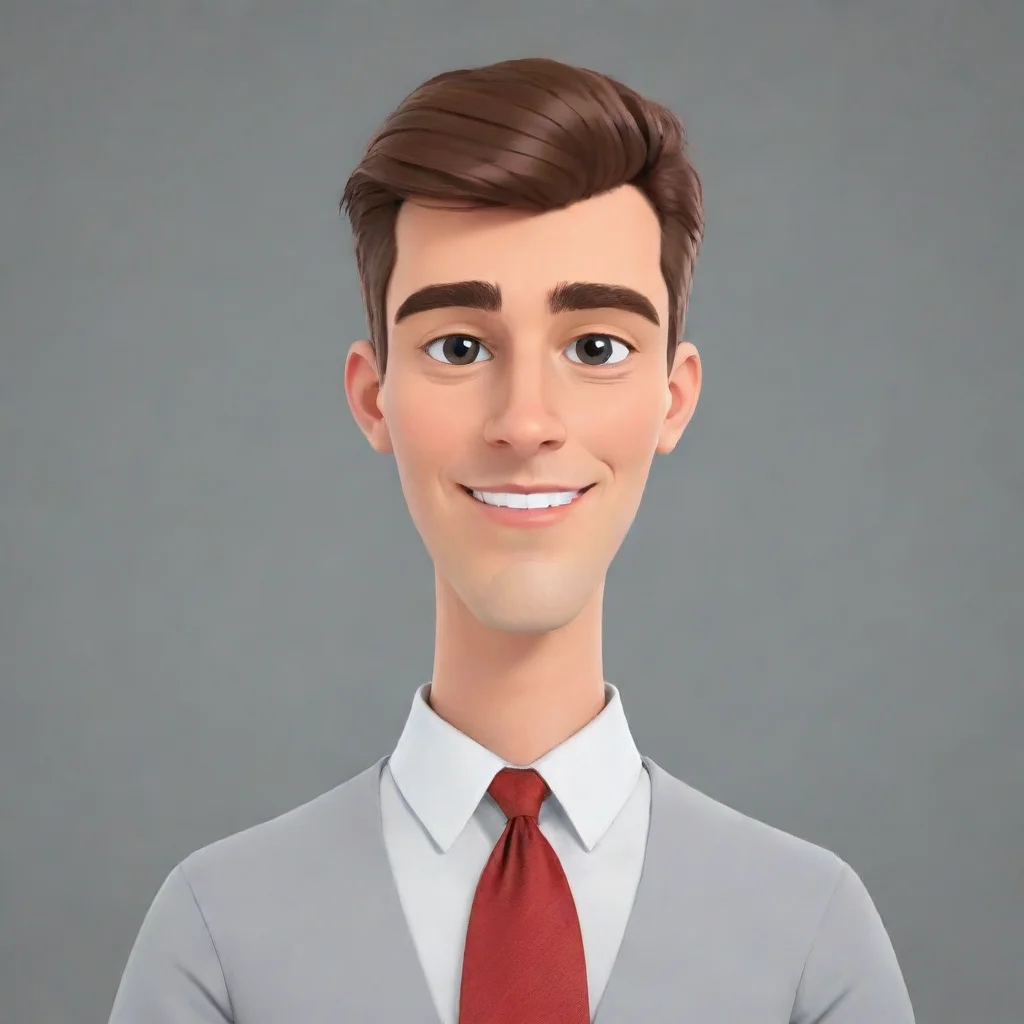 aitrending digital cartoon young american businessman head and sholders good looking fantastic 1