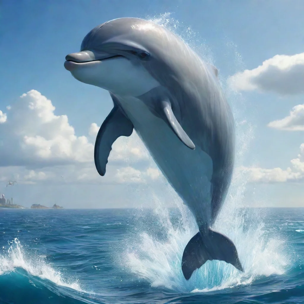 aitrending dolphin with lazer guns on it jumping out of the ocean hd artstation art good looking fantastic 1