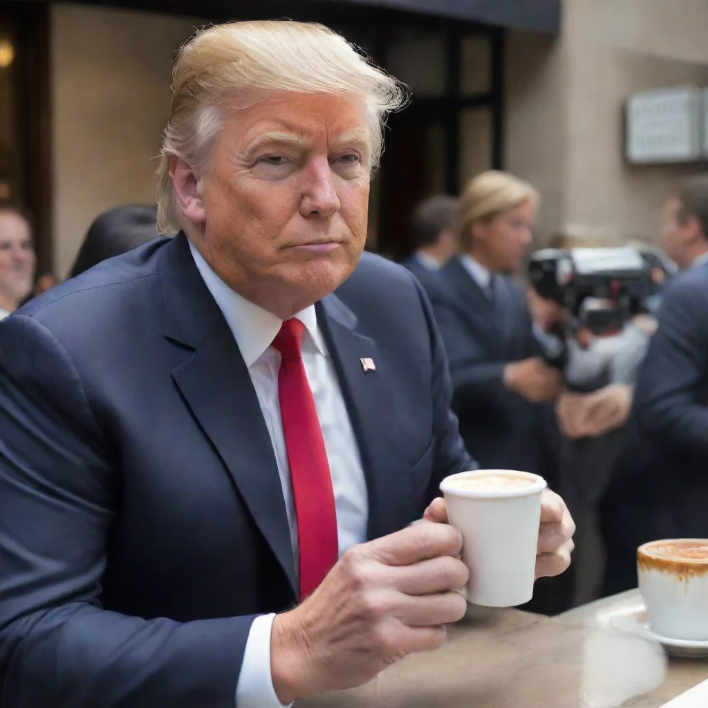 aitrending donald trump having a coffee good looking fantastic 1