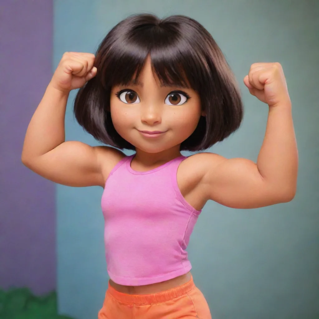 aitrending dora the explorer biceps flex good looking fantastic 1