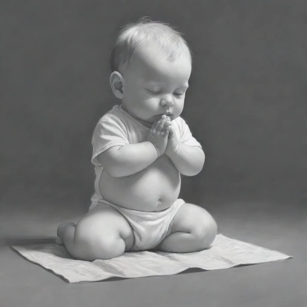 trending drawing of a baby boy kneeling and praying in black and white good looking fantastic 1