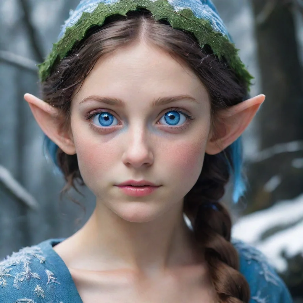 aitrending elf girl with blue eyes and drown hair good looking fantastic 1