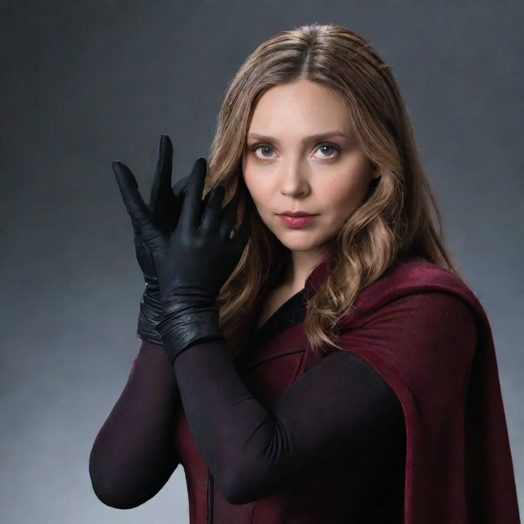aitrending elizabeth olsen as scarlett witch with black gloves good looking fantastic 1