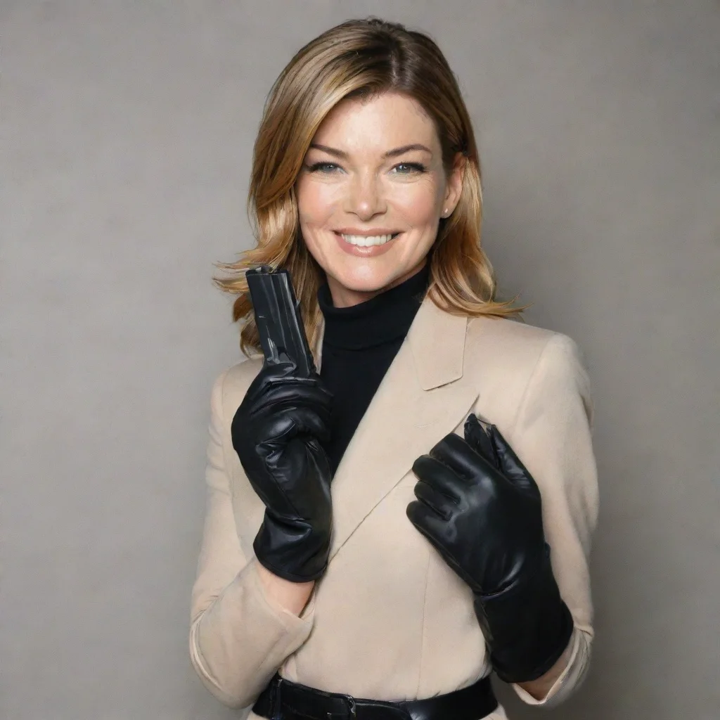trending ellen pompeo smiling with black gloves and gun good looking fantastic 1