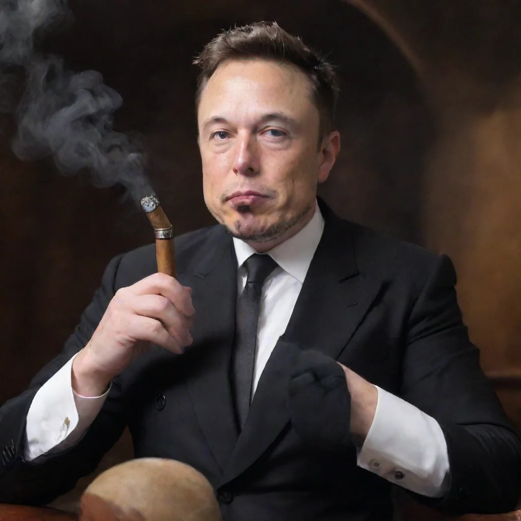 aitrending elon musk with a cigar good looking fantastic 1