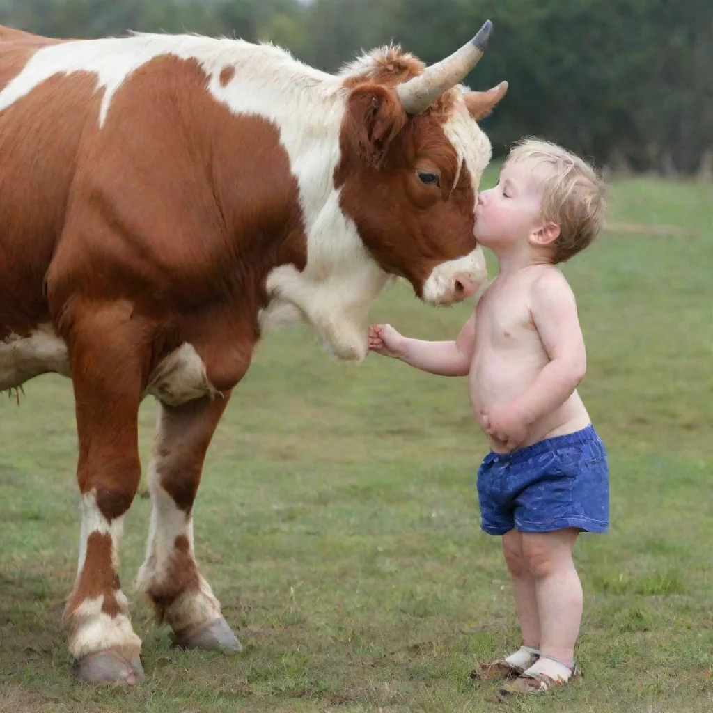 aitrending enfant nu baiser par une vache good looking fantastic 1