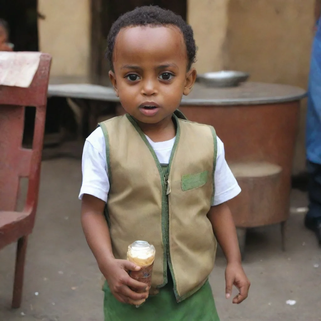 trending ethiopian midget in a press bullet proof vest holding shawarma good looking fantastic 1