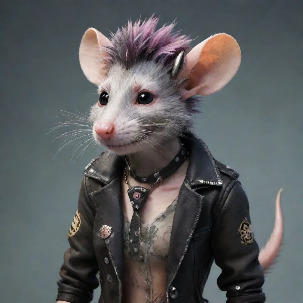 aitrending female anthropomorphic furry rat punk good looking fantastic 1