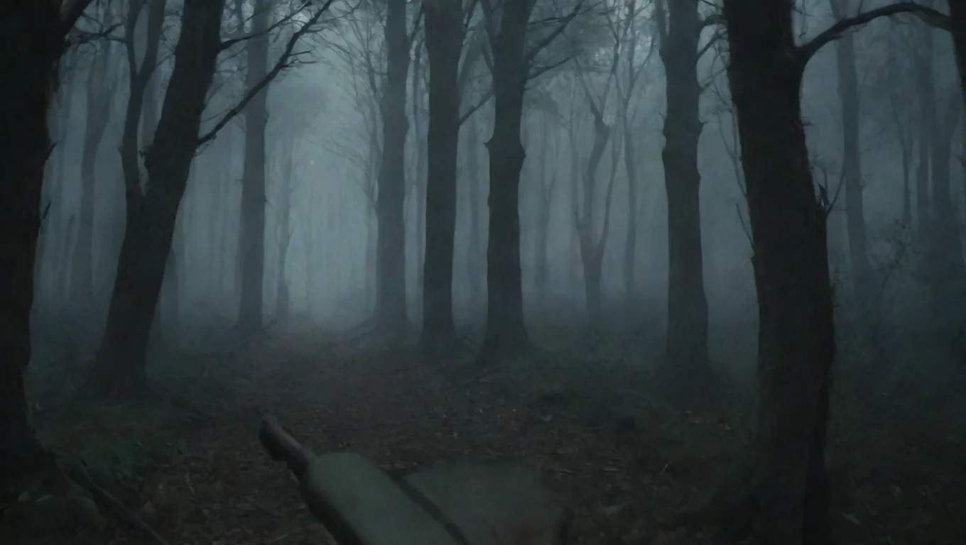 trending first person old rifle anime at vampire approaching in woods first person hd ghibli anime aesthetic dark horror 1800 vibe good looking fantastic 1 widescreen