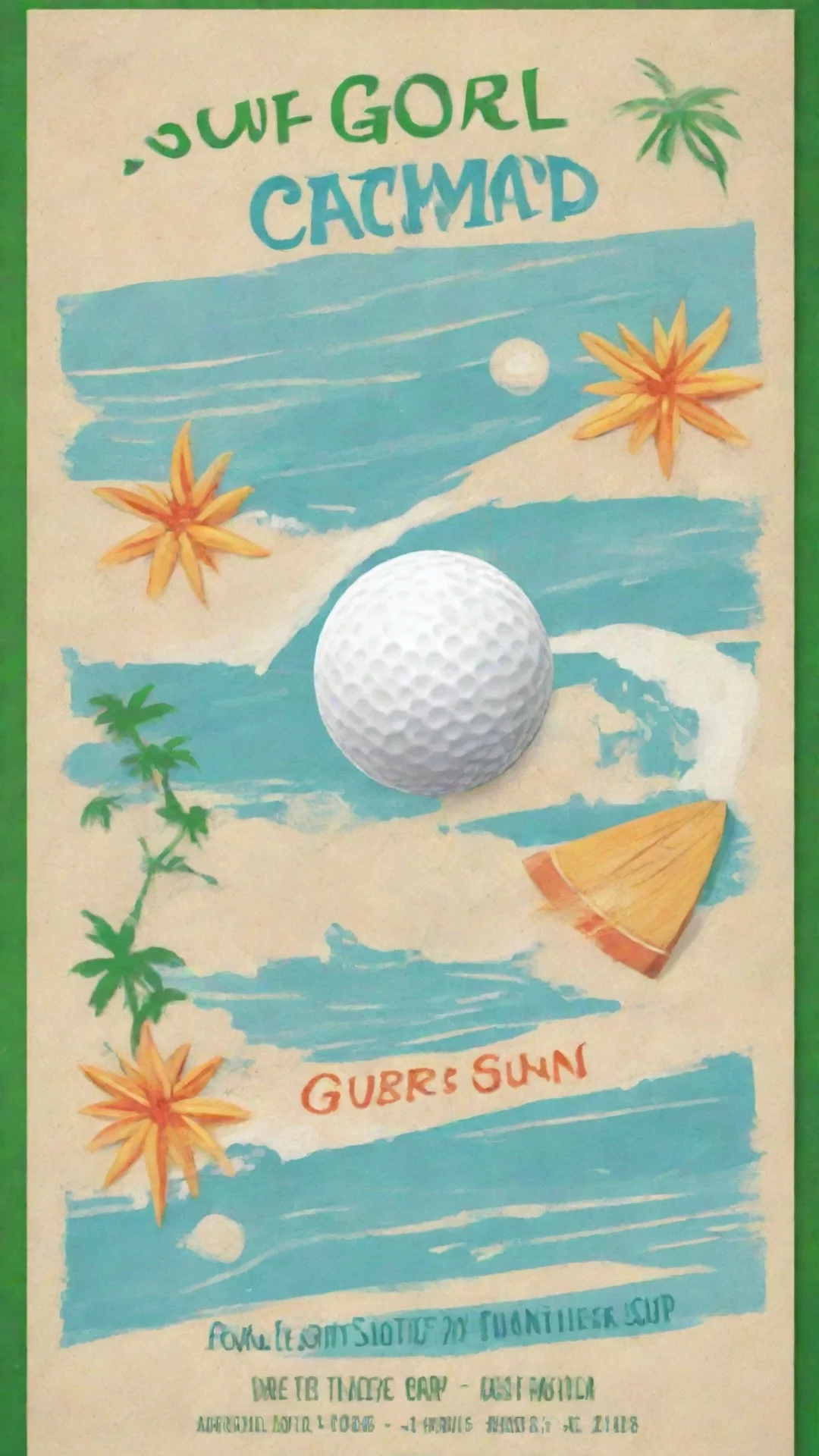 aitrending flyer for a summer golf camp with a surf theme good looking fantastic 1 hdtall