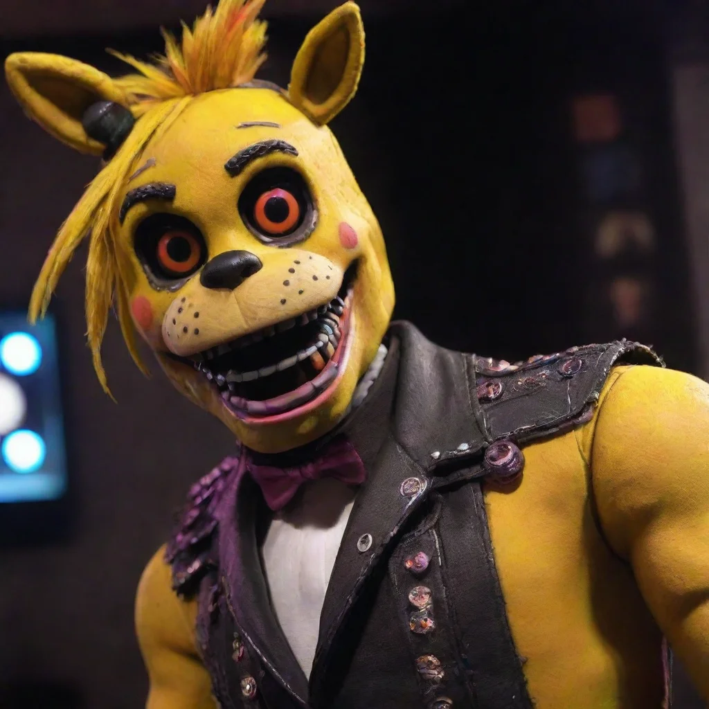 trending fnaf animatronic art glam rock chica male good looking fantastic 1
