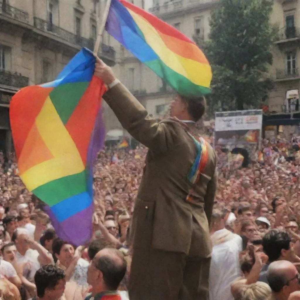 trending francisco franco raising the lgbtq flag at a pride march good looking fantastic 1