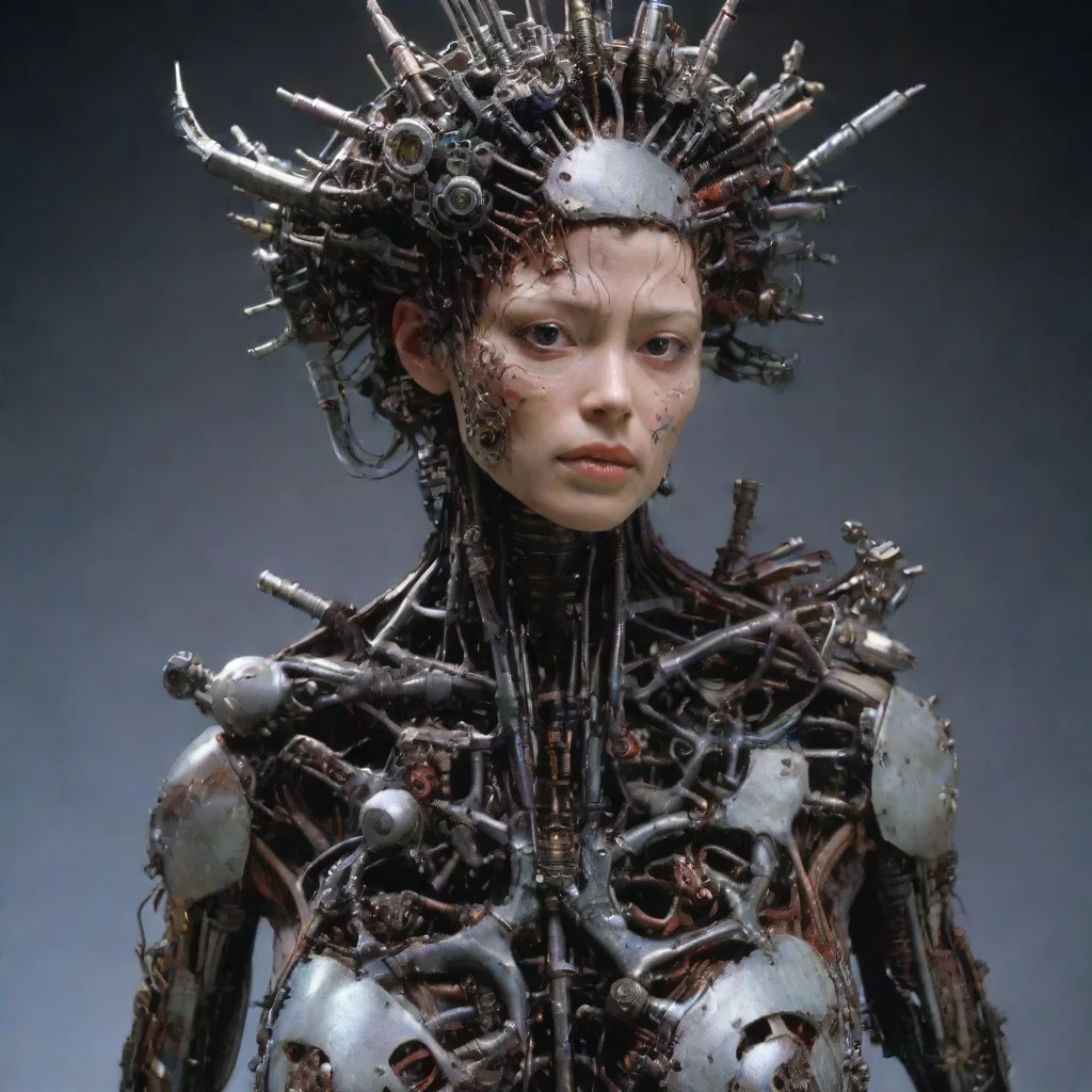 aitrending from movie event horizon 1997 from movie tetsuo 1989 from movie virus 1999 400lb show womans made of machine parts hyper  good looking fantastic 1