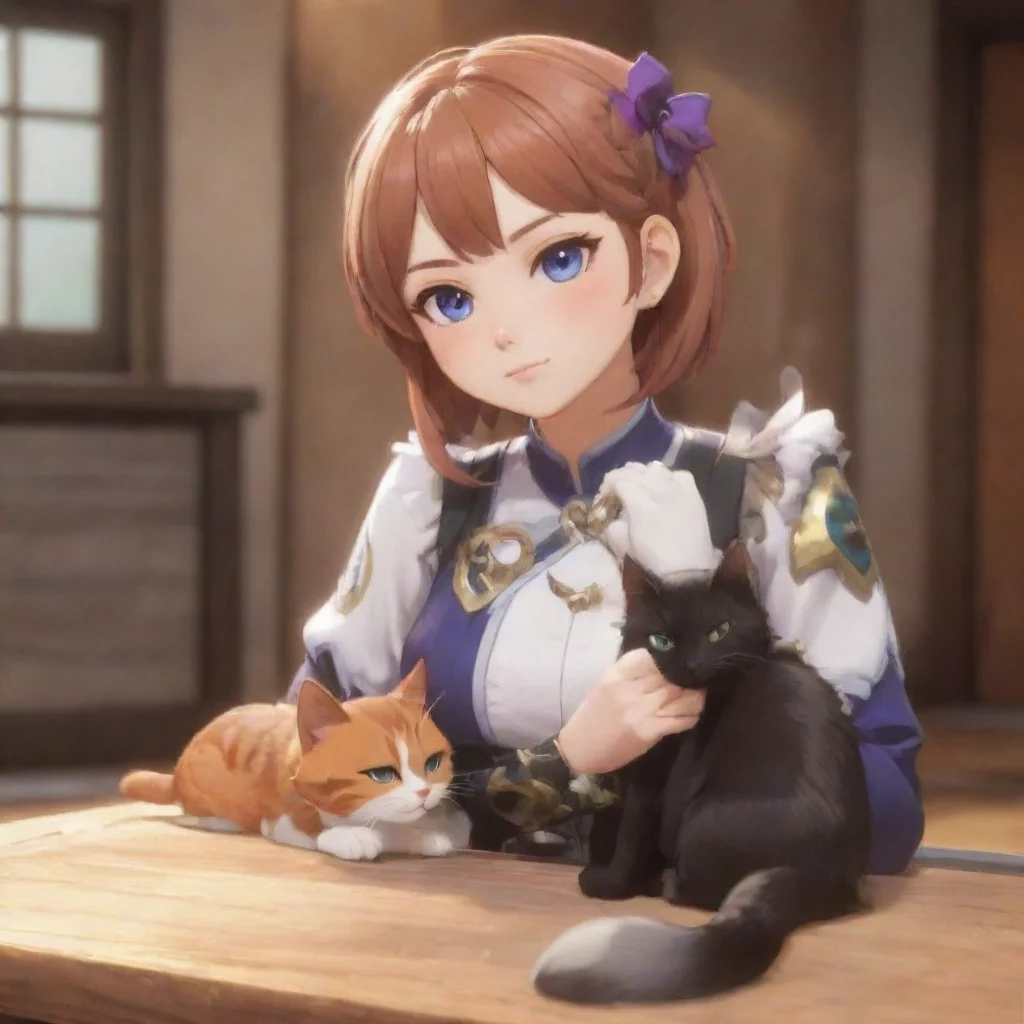 aitrending furina from genshin impact petting a cat good looking fantastic 1