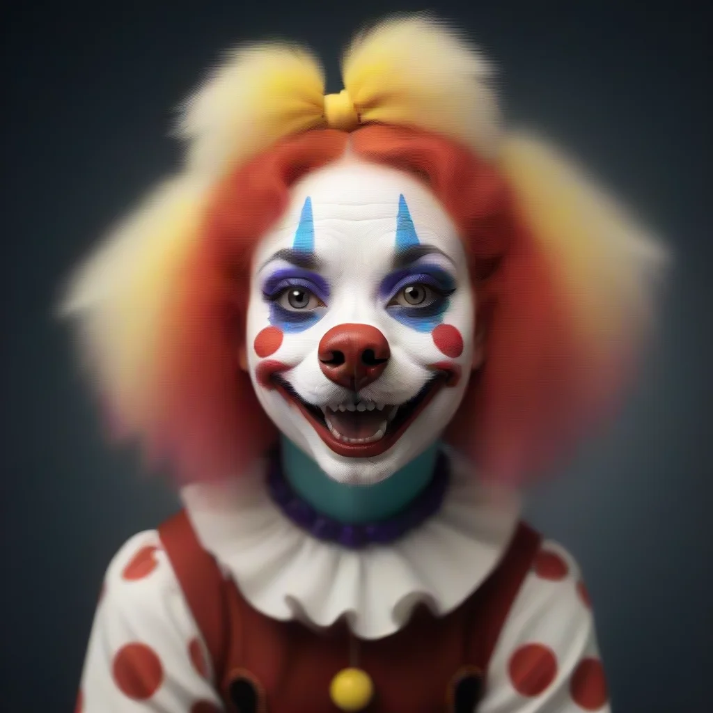 trending furry dog clown girl good looking fantastic 1