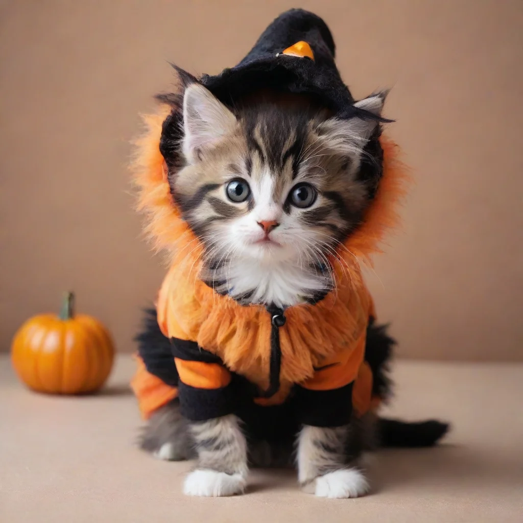 trending furry kitten in halloween costume  good looking fantastic 1
